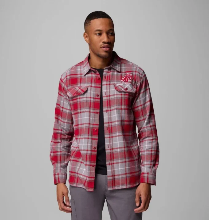 Camisa de manga larga de franela Collegiate Flare Gun™ para hombre – Washington State Camisa de manga larga de franela Collegiate Flare Gun™ para hombre – Washington State