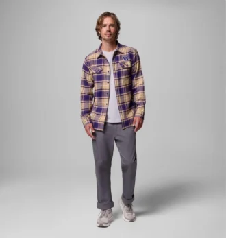 Camisa de manga larga de franela Flare Gun™ para hombre, estilo universitario – Washington