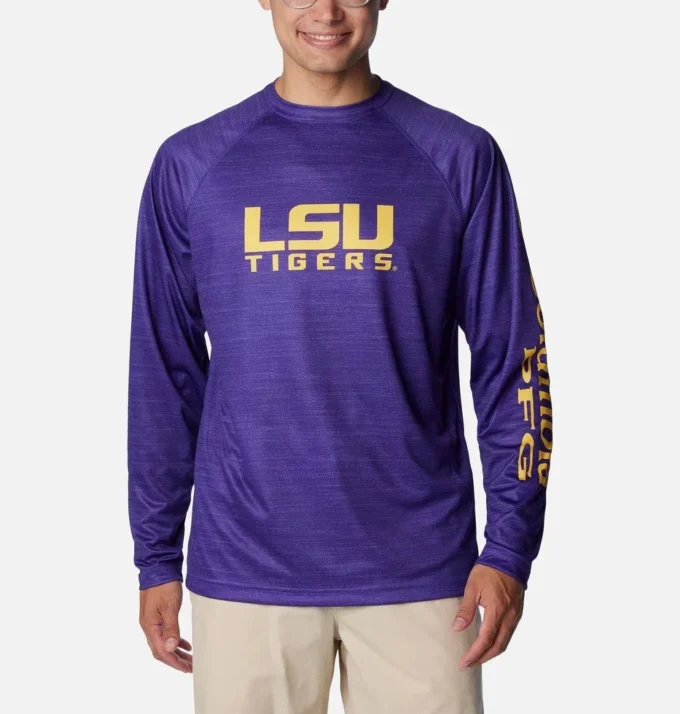 Camisa de manga larga Heather PFG Terminal Tackle™ para hombre – LSU Camisa de manga larga Heather PFG Terminal Tackle™ para hombre – LSU