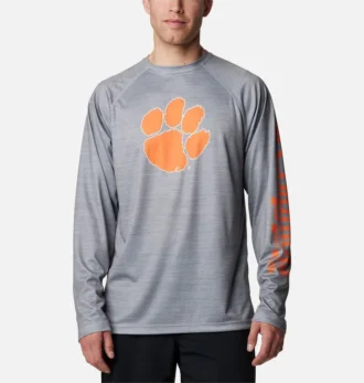 Camisa de manga larga Men Collegiate PFG Terminal Tackle™ Heather – Clemson