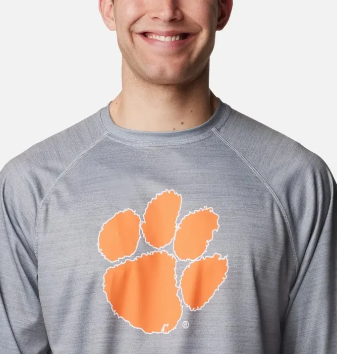 Camisa de manga larga Men Collegiate PFG Terminal Tackle™ Heather – Clemson Camisa de manga larga Men Collegiate PFG Terminal Tackle™ Heather – Clemson