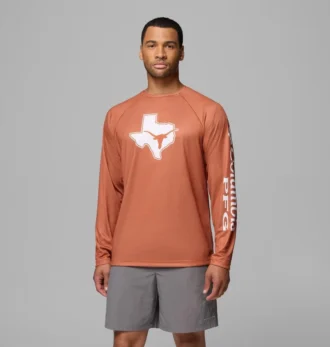 Camisa de manga larga Men Collegiate PFG Terminal Tackle™ Heather – Texas