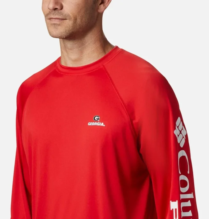 Camisa de manga larga para hombre Collegiate PFG Terminal Tackle – Georgia Camisa de manga larga para hombre Collegiate PFG Terminal Tackle – Georgia