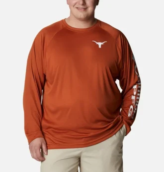 Camisa de manga larga para hombre Collegiate PFG Terminal Tackle™ – Talla grande – Texas