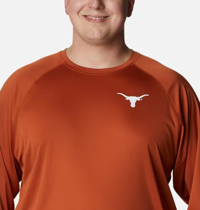 Camisa de manga larga para hombre Collegiate PFG Terminal Tackle™ – Talla grande – Texas