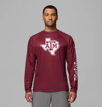 Camisa de manga larga para hombre PFG Terminal Tackle™ Heather – Texas A&M