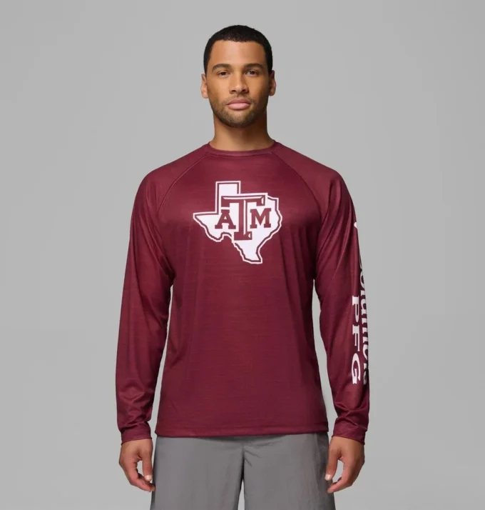 Camisa de manga larga para hombre PFG Terminal Tackle™ Heather – Texas A&M