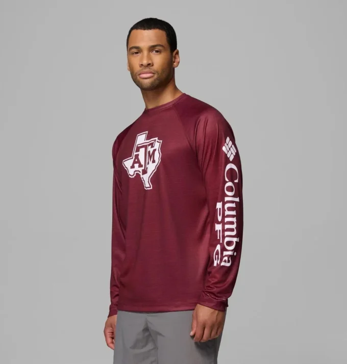 Camisa de manga larga para hombre PFG Terminal Tackle™ Heather – Texas A&M