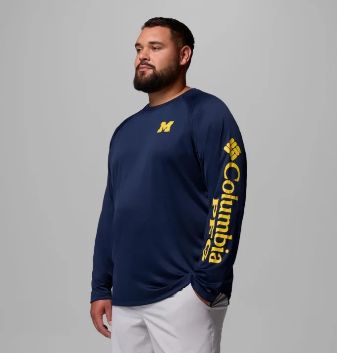 Camisa de manga larga para hombre PFG Terminal Tackle™ – Talla grande – Michigan Camisa de manga larga para hombre PFG Terminal Tackle™ – Talla grande – Michigan