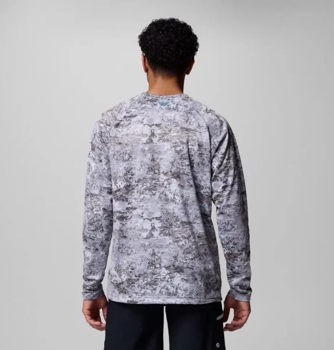 Camisa de manga larga PFG Super Solar Stream™ Border Hex para hombre