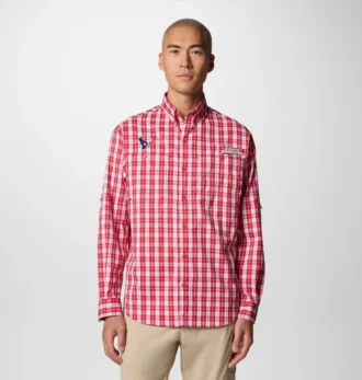 Camisa de manga larga PFG Super Tamiami™ para hombre – Houston Texans