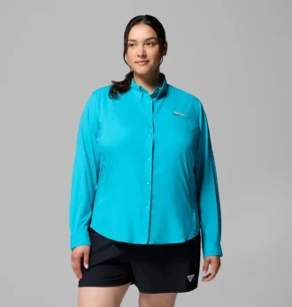 Camisa de manga larga PFG Tamiami™ II para mujer – Talla grande