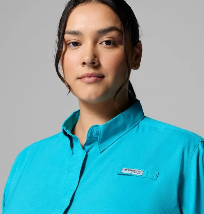 Camisa de manga larga PFG Tamiami™ II para mujer – Talla grande