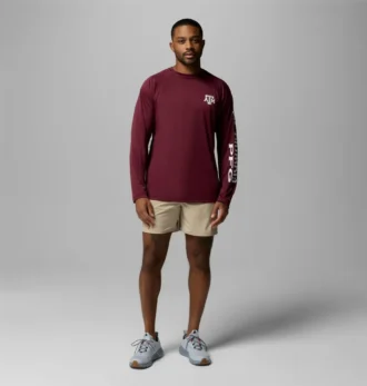 Camisa de manga larga PFG Terminal Tackle™ para hombre – Texas A&M