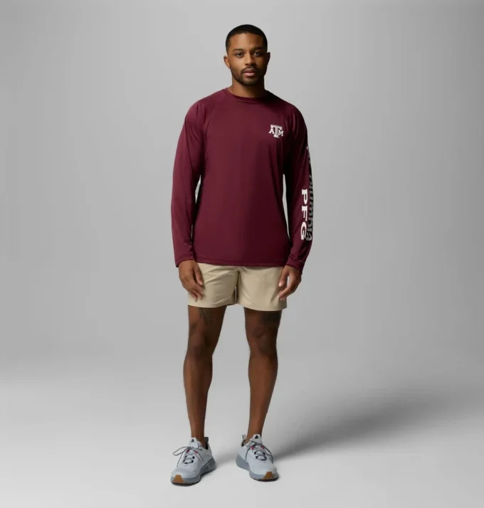 Camisa de manga larga PFG Terminal Tackle™ para hombre – Texas A&M