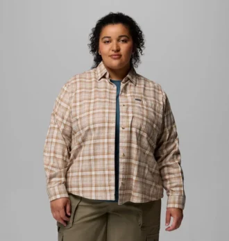 Camisa de manga larga tejida Blue Point Creek™ para mujer – Talla grande