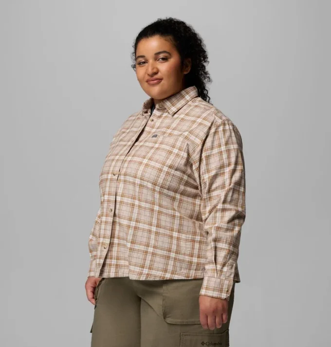 Camisa de manga larga tejida Blue Point Creek™ para mujer – Talla grande