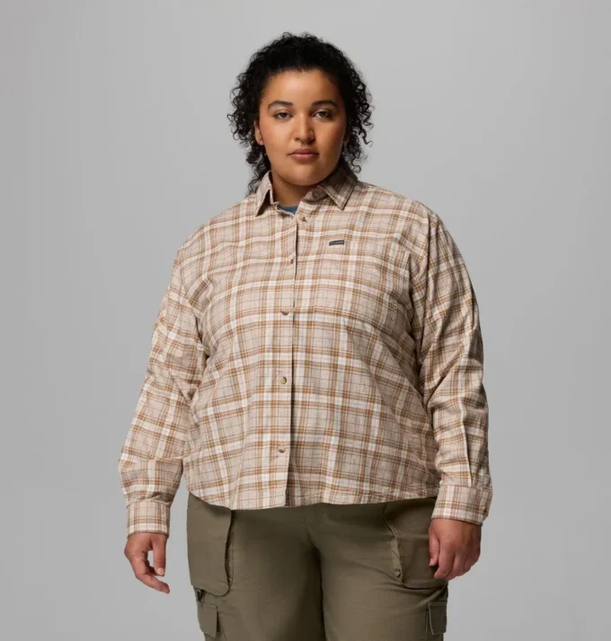 Camisa de manga larga tejida Blue Point Creek™ para mujer – Talla grande