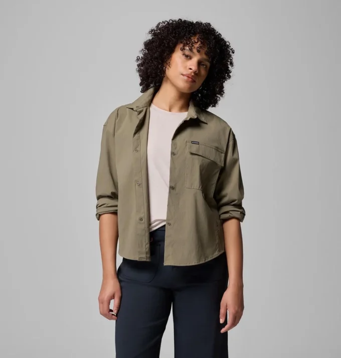 Camisa de manga larga tejida Granite Point™ para mujer