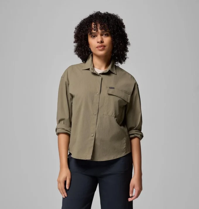 Camisa de manga larga tejida Granite Point™ para mujer