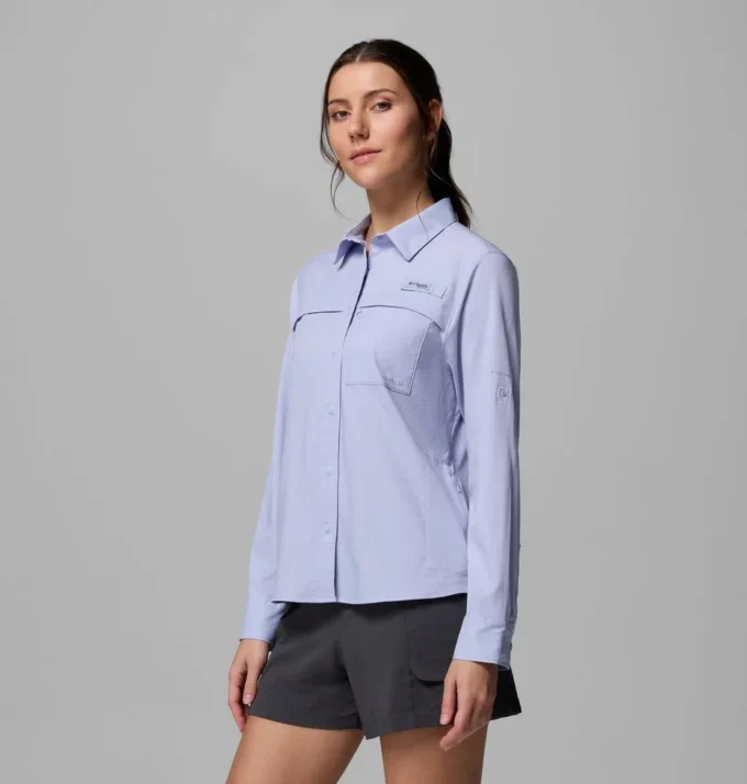 Camisa de manga larga tejida PFG Castback™ para mujer