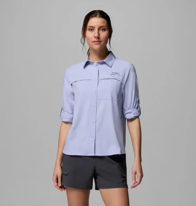 Camisa de manga larga tejida PFG Castback™ para mujer