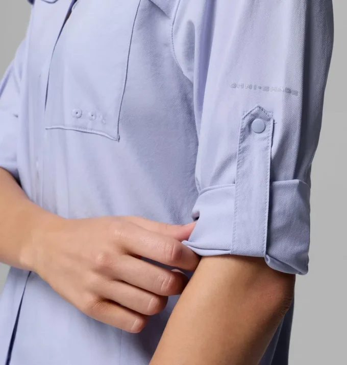 Camisa de manga larga tejida PFG Castback™ para mujer
