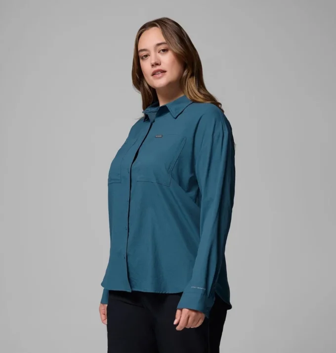 Camisa de manga larga utilitaria Silver Ridge™ para mujer – Talla grande