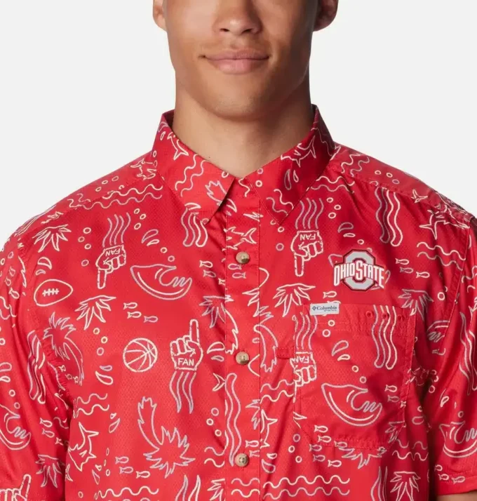 Camisa Men Collegiate PFG Super Slack Tide™ – Ohio State Camisa Men Collegiate PFG Super Slack Tide™ – Ohio State