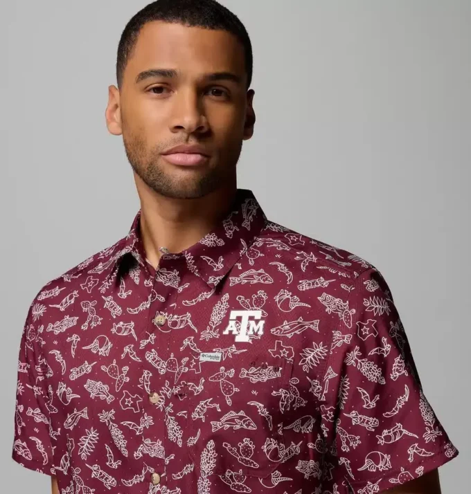 Camisa PFG Super Slack Tide™ para hombre – Texas A&M