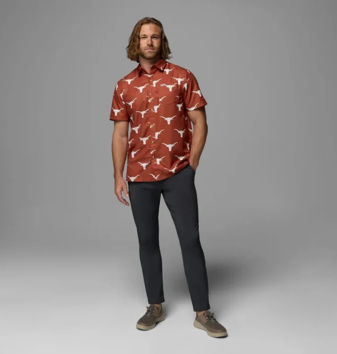 Camisa PFG Super Slack Tide™ para hombre universitario – Texas Camisa PFG Super Slack Tide™ para hombre universitario – Texas