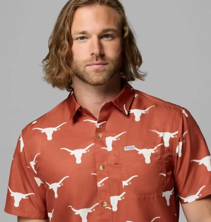Camisa PFG Super Slack Tide™ para hombre universitario – Texas Camisa PFG Super Slack Tide™ para hombre universitario – Texas
