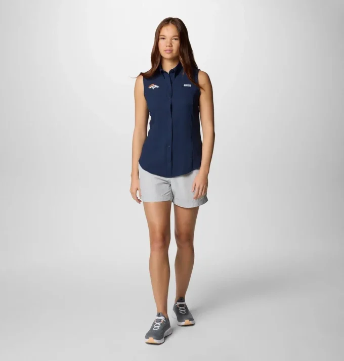 Camisa sin mangas PFG Tamiami™ para mujer – Denver Broncos