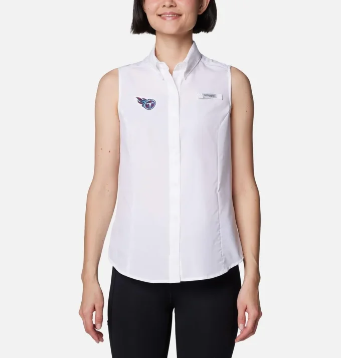 Camisa sin mangas PFG Tamiami™ para mujer – Tennessee Titans