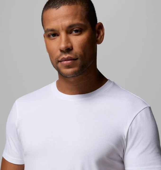 Camiseta de algodón elástico para hombre – Pack de 3