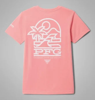 Camiseta de manga corta PFG™ Palm Waves para niña