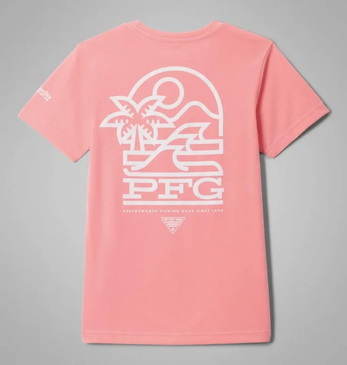 Camiseta de manga corta PFG™ Palm Waves para niña Camiseta de manga corta PFG™ Palm Waves para niña
