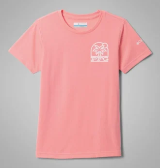 Camiseta de manga corta PFG™ Palm Waves para niña