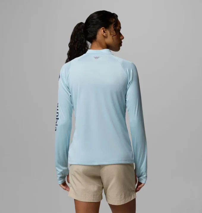Camiseta de manga larga con cremallera corta PFG Tidal Tee™ para mujer