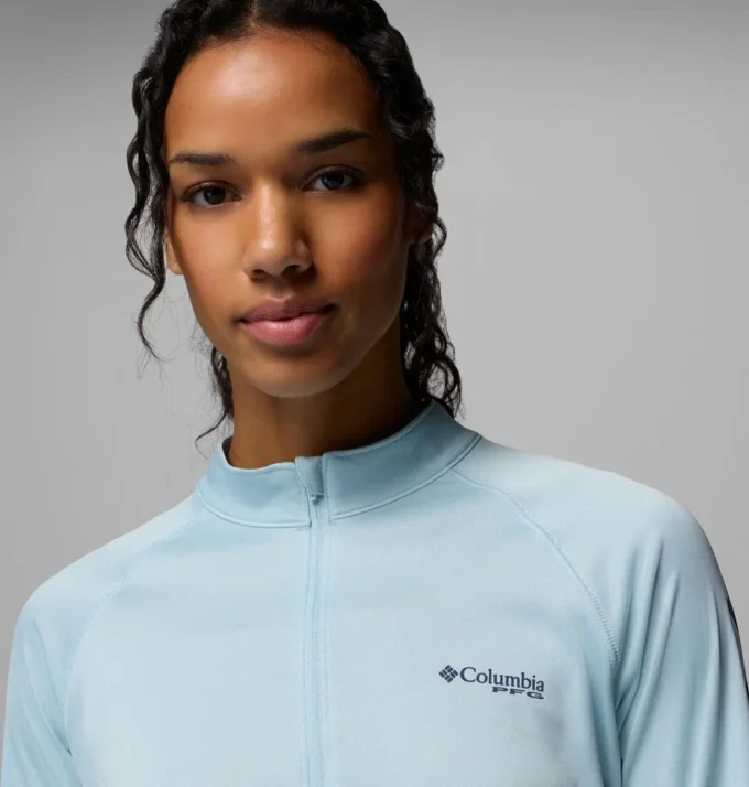 Camiseta de manga larga con cremallera corta PFG Tidal Tee™ para mujer