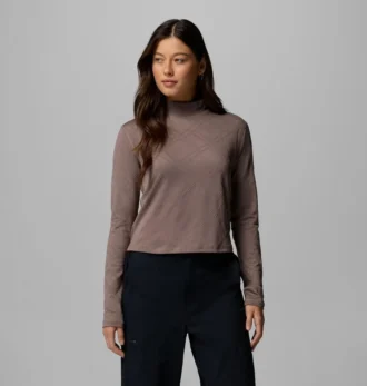 Camiseta de manga larga con cuello alto Granite Point™ para mujer