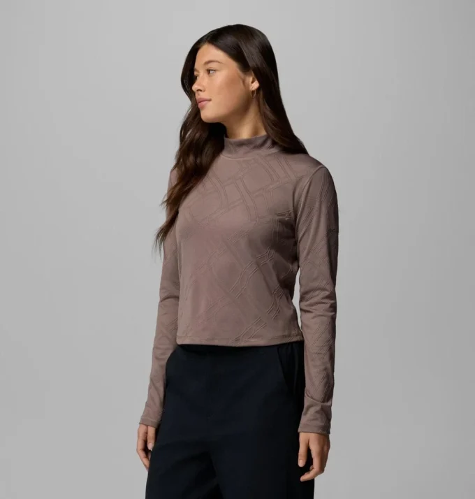 Camiseta de manga larga con cuello alto Granite Point™ para mujer