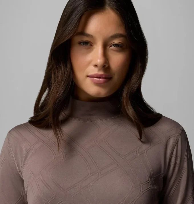 Camiseta de manga larga con cuello alto Granite Point™ para mujer