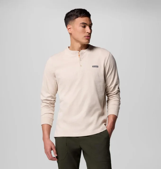 Camiseta de manga larga con cuello Henley Landroamer™ para hombre Camiseta de manga larga con cuello Henley Landroamer™ para hombre