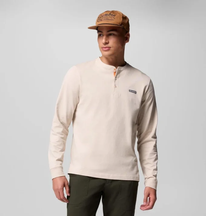 Camiseta de manga larga con cuello Henley Landroamer™ para hombre Camiseta de manga larga con cuello Henley Landroamer™ para hombre