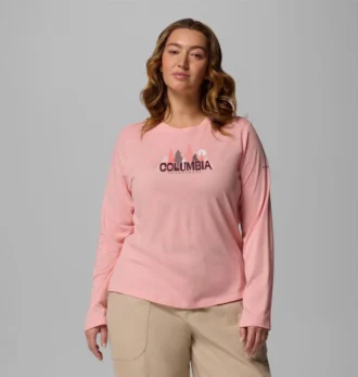 Camiseta de manga larga con estampado gráfico Ruby Springs™ para mujer – Talla grande
