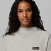 Camiseta de manga larga con tejido de rizo francés y corte corto High Cascades™ para mujer