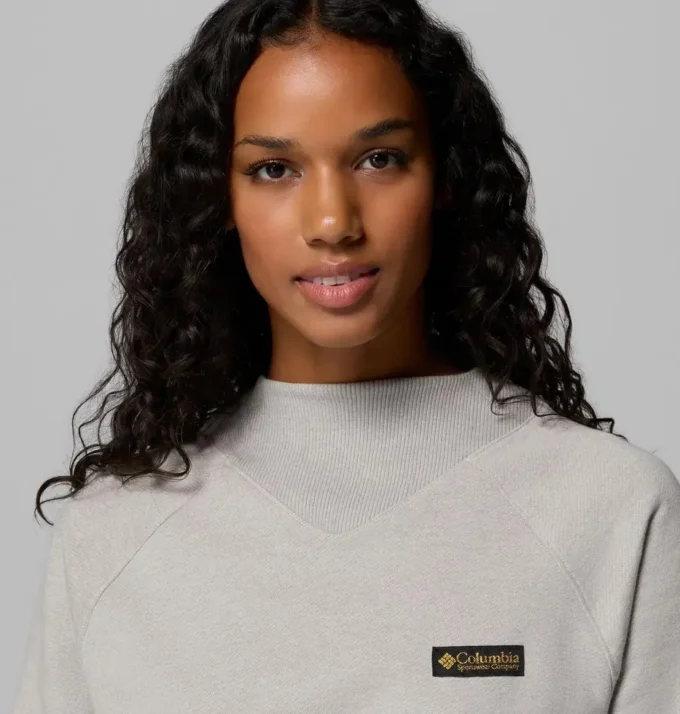 Camiseta de manga larga con tejido de rizo francés y corte corto High Cascades™ para mujer