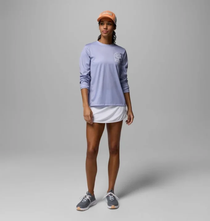Camiseta de manga larga PFG Tidal Tee™ Palm Waves para mujer