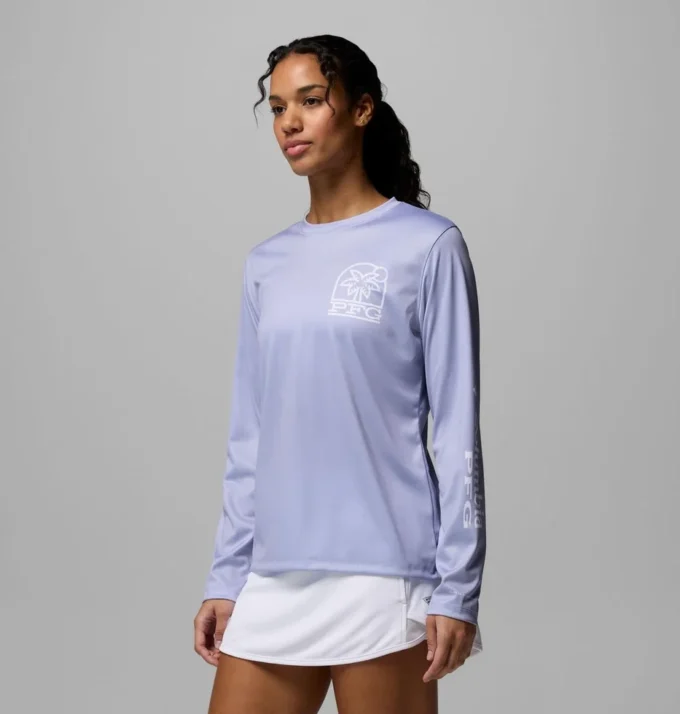 Camiseta de manga larga PFG Tidal Tee™ Palm Waves para mujer